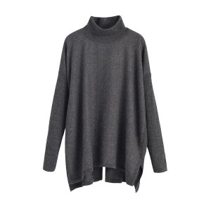 Cuyana Alpaca Open-Back Turtleneck Women's Sweaters Grey | IDX4548ZE