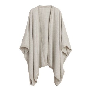 Cuyana Baby Alpaca Square Edge Cape Women's Sweaters Light Grey | GLD7281EW