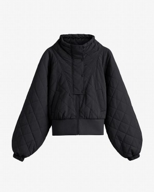 Cuyana Balloon Sleeve Light Puffer Women's Down Jackets Black | TAB6331QD