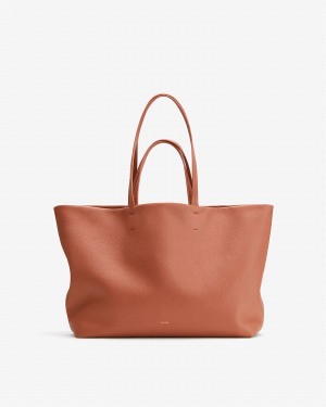 Cuyana Classic Easy Women's Tote Bags Red Brown | JIO317PC