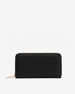 Cuyana Classic Zip Around Women's Wallets Black | NDF787GV