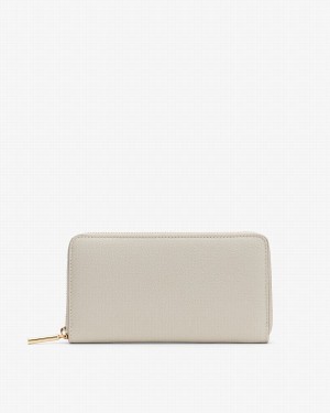 Cuyana Classic Zip Around Women's Wallets Light Grey | RTE8476KR