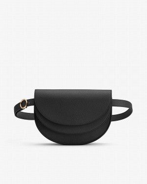 Cuyana Double Moon Women's Belt Bags Black | XIY877ZY