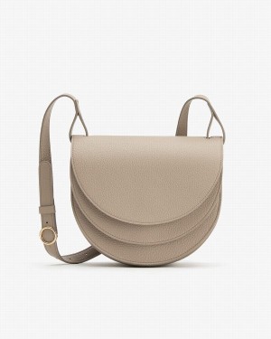 Cuyana Double Moon Women's Saddle Bags Grey | ZAN826WS