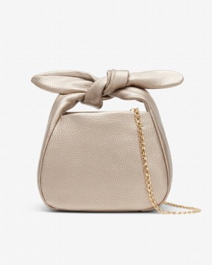 Cuyana Mini Bow Women's Shoulder Bags Gold | KPX4543FE