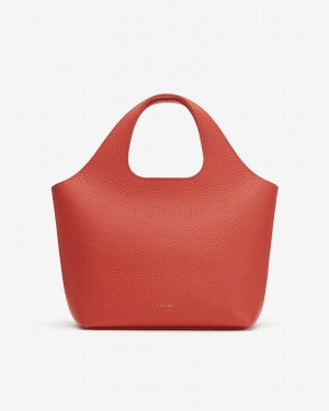 Cuyana Mini System Women's Tote Bags Dark Coral | PIO6174ZM