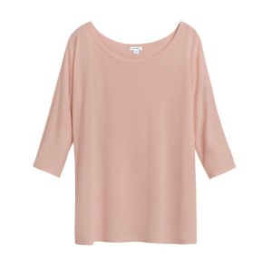 Cuyana Organic Pima Drape-Back Women's T Shirts Pink | AQY469QT