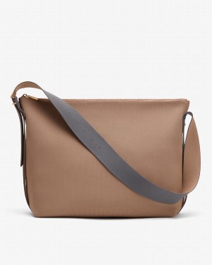 Cuyana Oversized Sling Women's Crossbody Bags Khaki | EQD656OJ