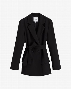 Cuyana Relaxed Women's Blazers Black | EFJ3016OD