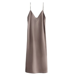 Cuyana Silk Slip Women's Dress Light Brown | CMC1911DT