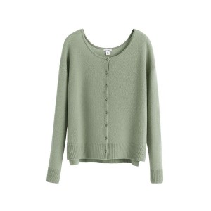 Cuyana Single-Origin Cashmere Women's Cardigan Green | JZD1351KW