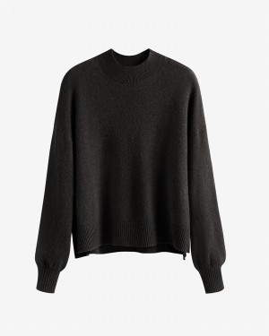 Cuyana Single Origin Cashmere Cropped Women's Sweaters Black | NYP8351IN