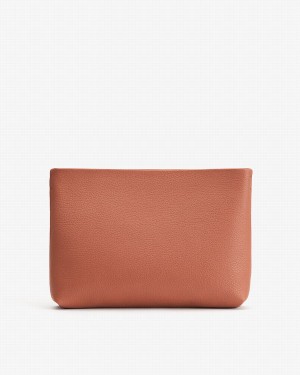 Cuyana Small Zipper Women's Pouches Red Brown | RFO9870YU