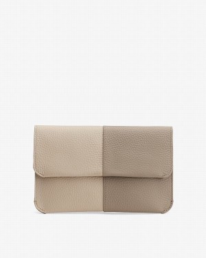 Cuyana System Flap Women's Clutch Bags Grey | XIT9558WD