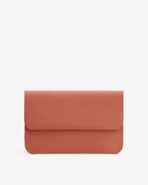 Cuyana System Flap Women's Clutch Bags Red Brown | GEG2414DZ