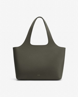 Cuyana System Women's Tote Bags Dark Green | HPE8156TS