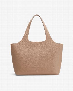 Cuyana System Women's Tote Bags Khaki | ZVZ6513OA