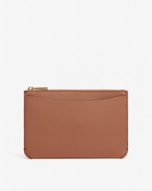 Cuyana System Zipper Women's Pouches Brown | TNH6659HJ