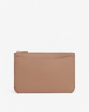 Cuyana System Zipper Women's Pouches Khaki | DSJ4924GC