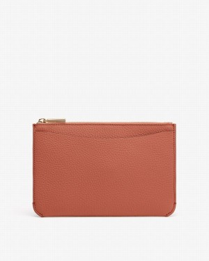 Cuyana System Zipper Women's Pouches Red Brown | GGA477TY