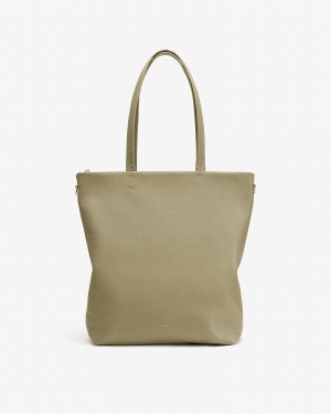 Cuyana Tall Easy Zipper Women's Tote Bags Green | QPQ4910MC