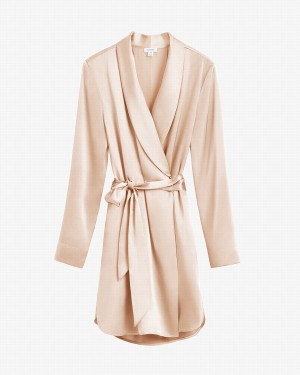 Cuyana Washable Charmeuse Women's Robe Cream White | BYH936SH