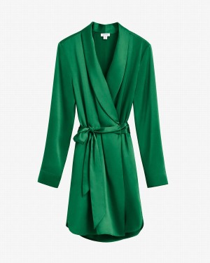 Cuyana Washable Charmeuse Women's Robe Green | RXA1719BJ