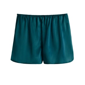 Cuyana Washable Charmeuse Women's Shorts Blue | WRI9713VS