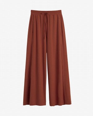 Cuyana Wide-Leg Drawstring Women's Pants Red | TZE6766CB