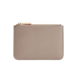 Cuyana Zero Waste Slim Leather Women's Pouches Grey | MEW6131OZ