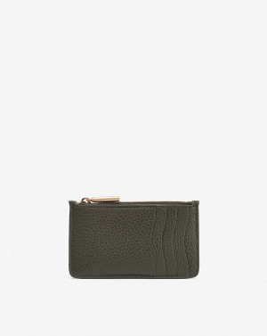 Cuyana Zip Women's Cardholders Dark Green | HHB2894OG