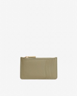 Cuyana Zip Women's Cardholders Green | WRM9973QD