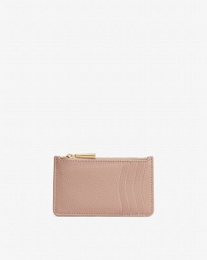 Cuyana Zip Women's Cardholders Pink | QMX2722SV