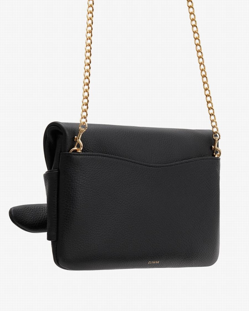 Cuyana Bow Women's Clutch Bags Black | FTN5885CQ