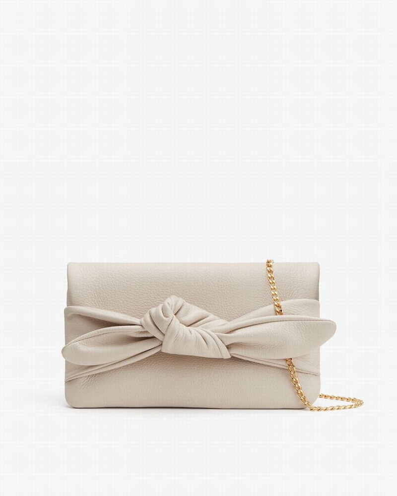 Cuyana Bow Women\'s Clutch Bags White | HBG8259OD