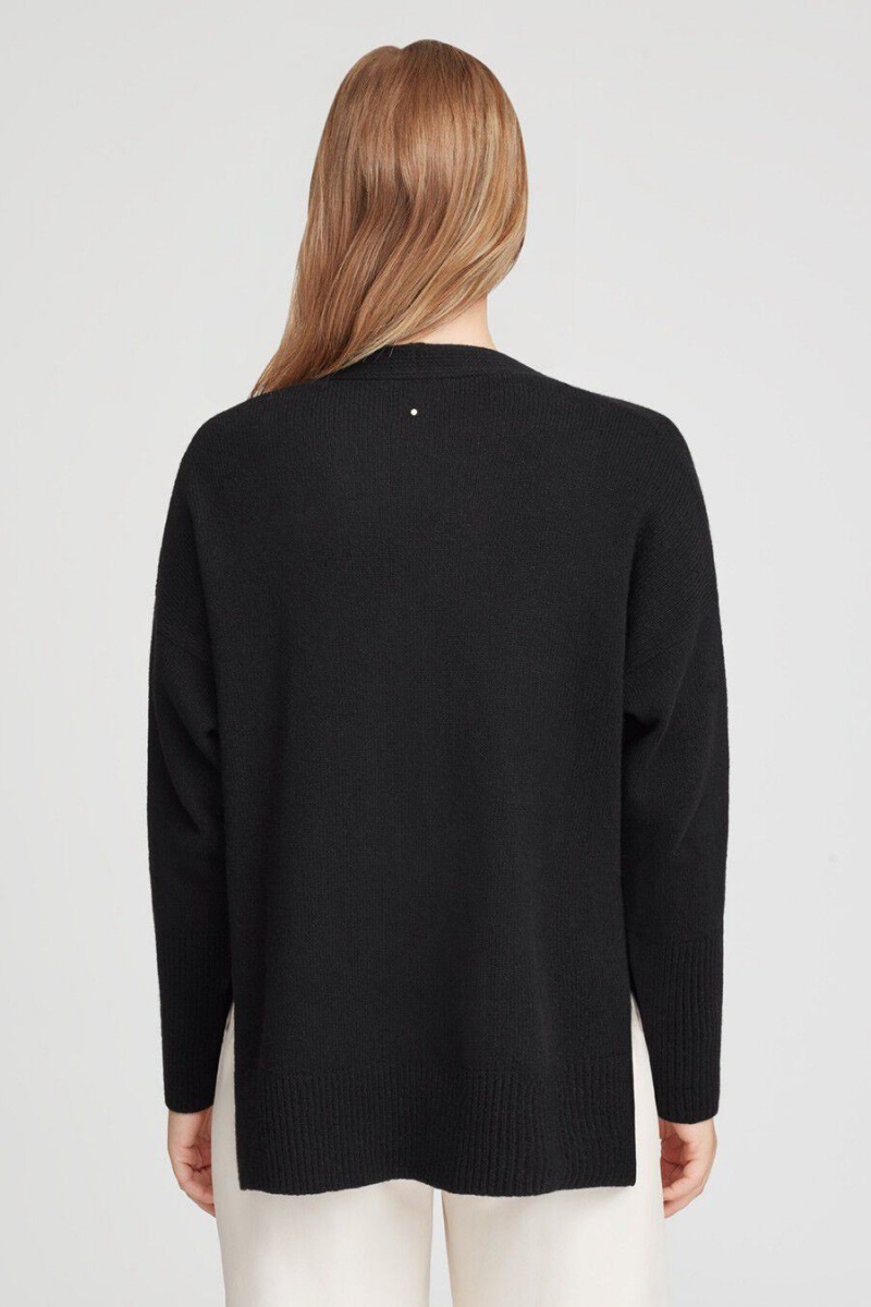 Cuyana Cashmere Soft Wrap Women's Sweaters Black | VMH28PJ