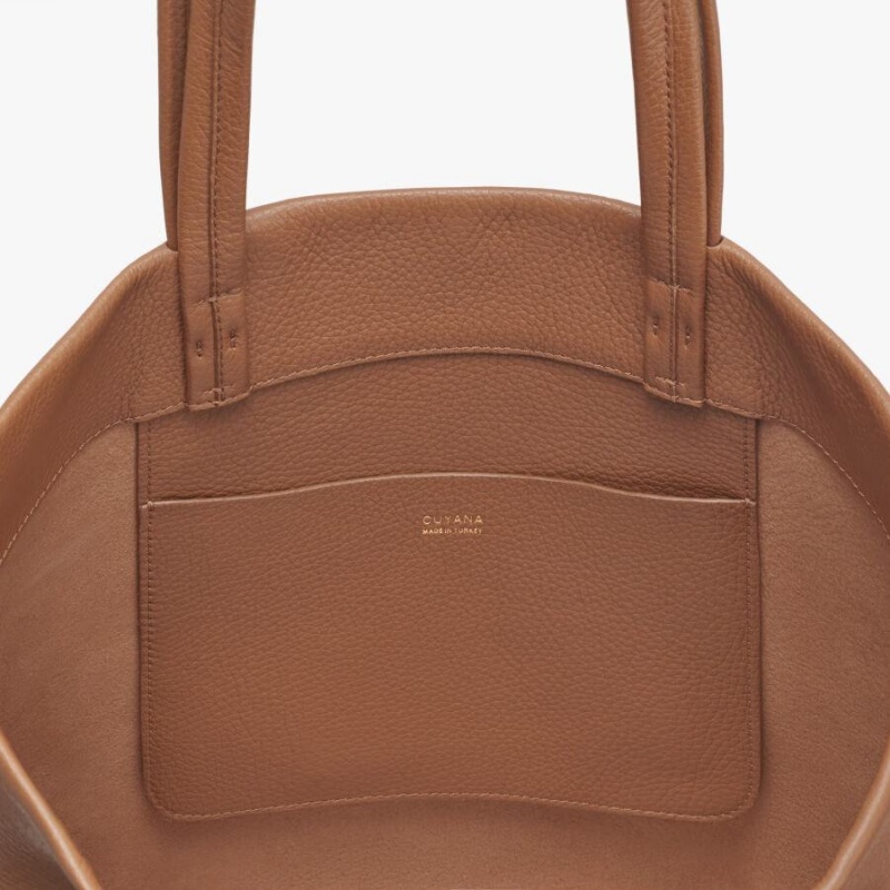 Cuyana Classic Easy Women's Tote Bags Brown | MDX9814VJ