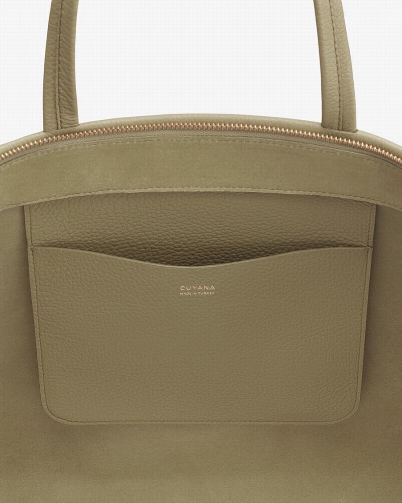 Cuyana Classic Easy Zipper Women's Tote Bags Green | DHX3383HP