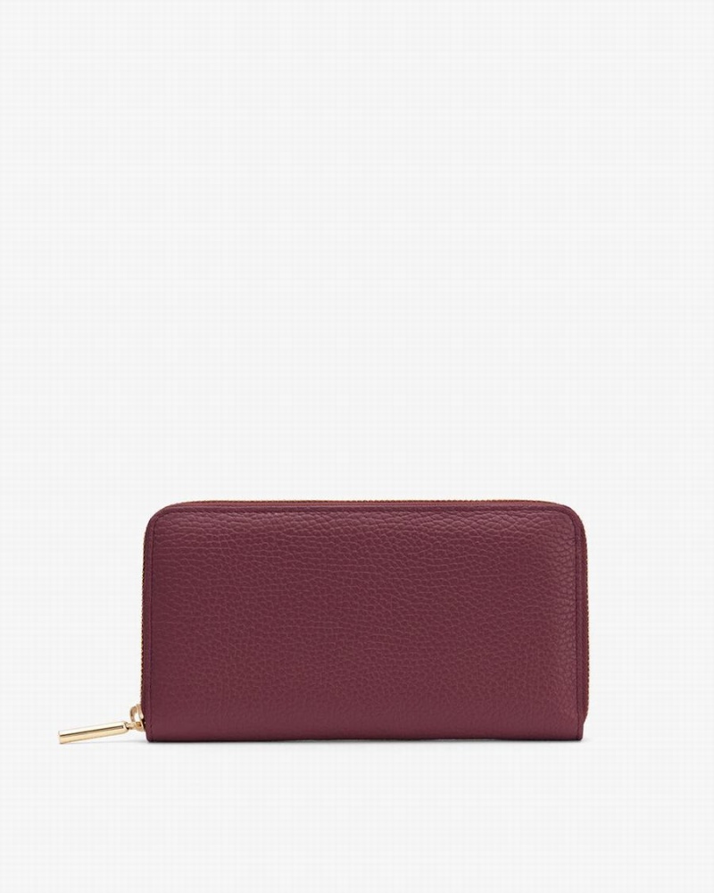 Cuyana Classic Zip Around Women\'s Wallets Burgundy Pink | CFQ6046RL