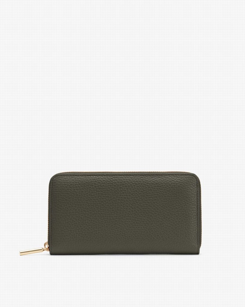 Cuyana Classic Zip Around Women\'s Wallets Dark Green | MQR4232OM