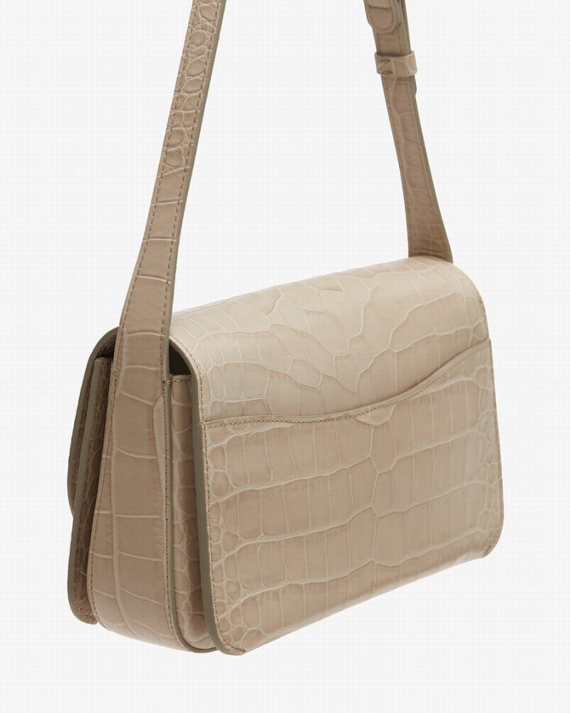 Cuyana Concertina Women's Shoulder Bags Grey | NTW641UJ