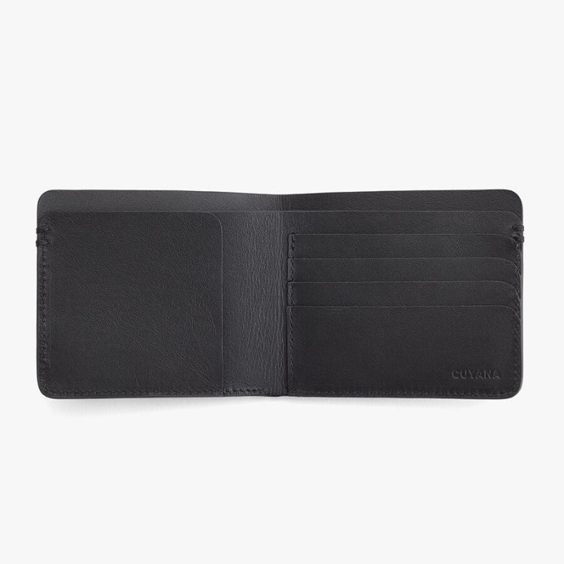 Cuyana Folding Smooth Women's Wallets Black | WUD9368MS