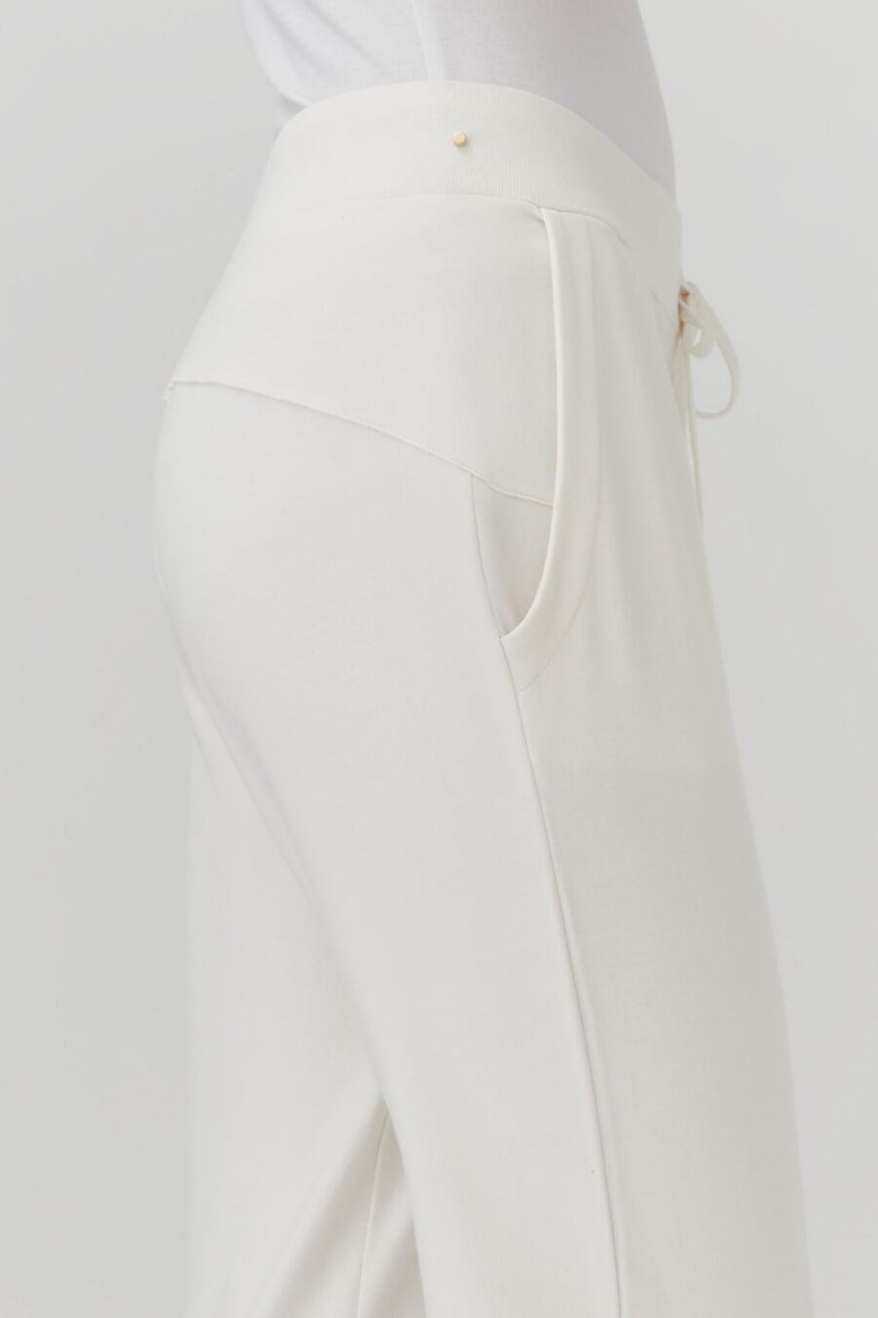 Cuyana French Terry Tapered Lounge Women's Pants White | AXH752SK