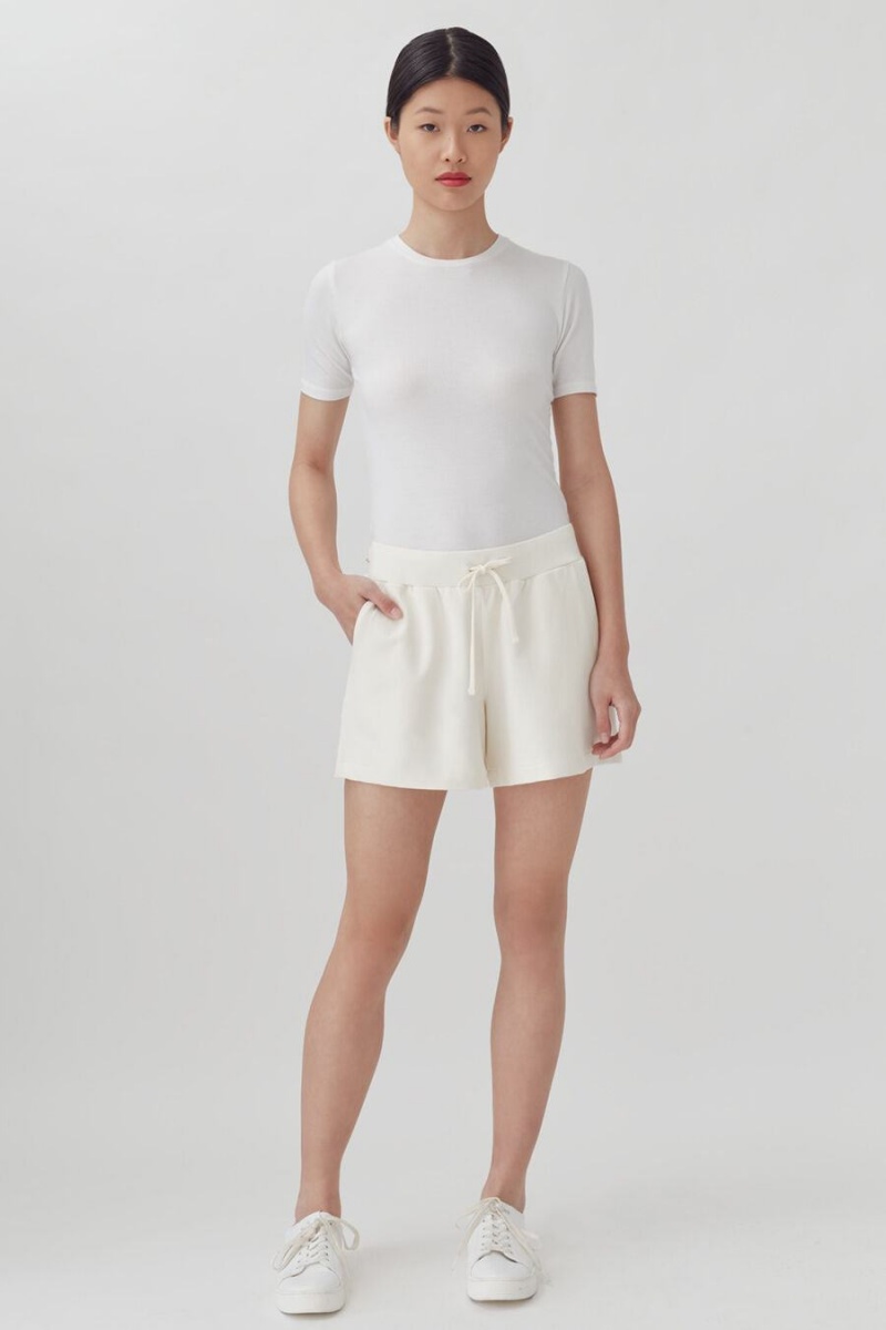 Cuyana French Terry Women's Shorts White | NWW1964CR