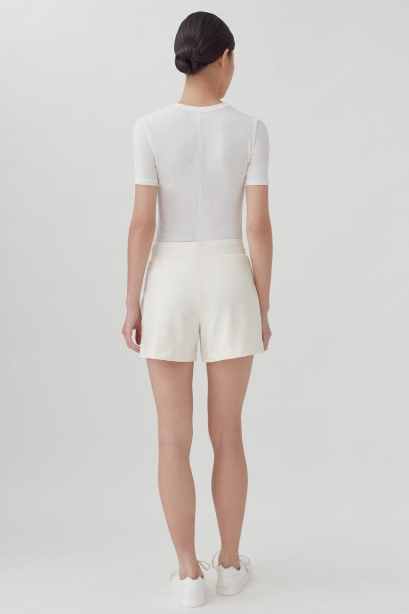 Cuyana French Terry Women's Shorts White | NWW1964CR