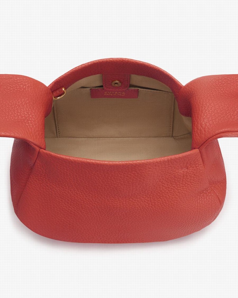 Cuyana Mini Bow Women's Shoulder Bags Dark Coral | TKS4796ML