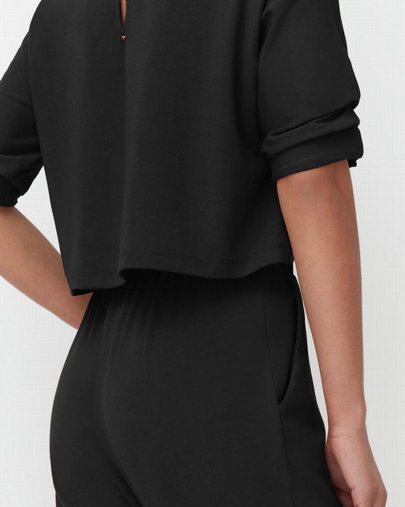 Cuyana Open-Back Women's Dress Black | BKS3319OQ