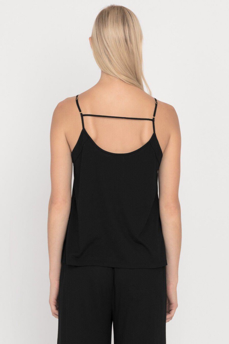 Cuyana Organic Pima Cami Women's Tanks Black | IJK2125GH