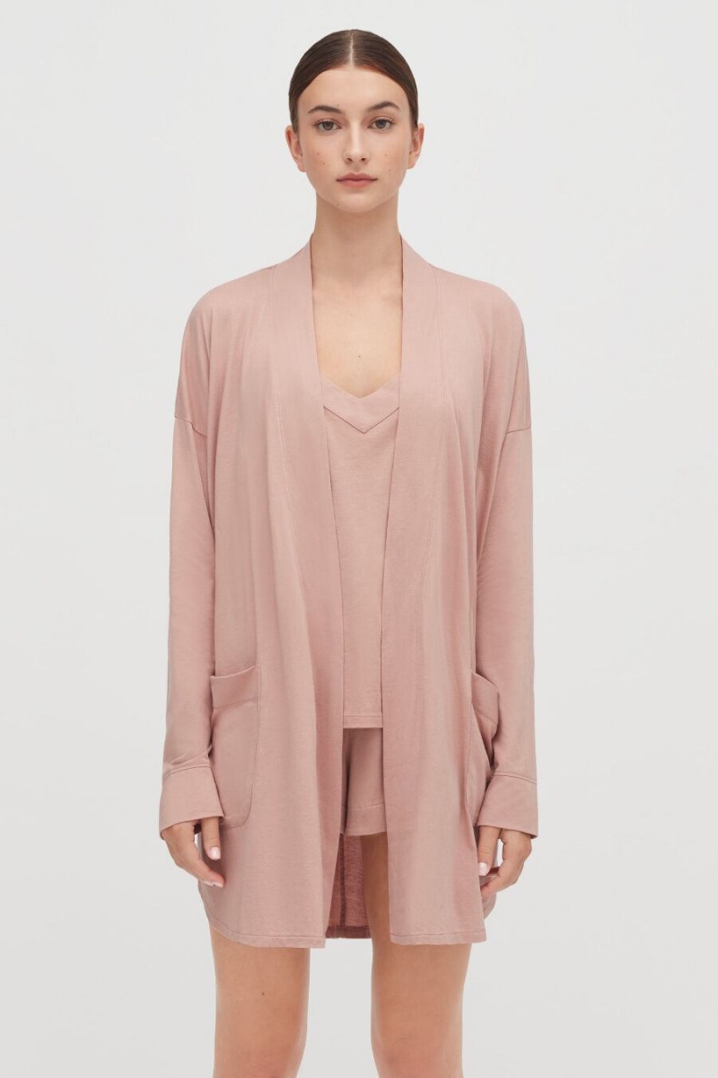 Cuyana Organic Pima Women's Robe Pink | KRP2840XJ