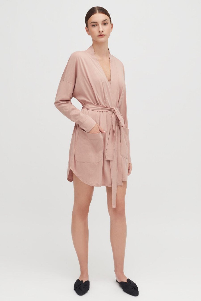 Cuyana Organic Pima Women's Robe Pink | KRP2840XJ